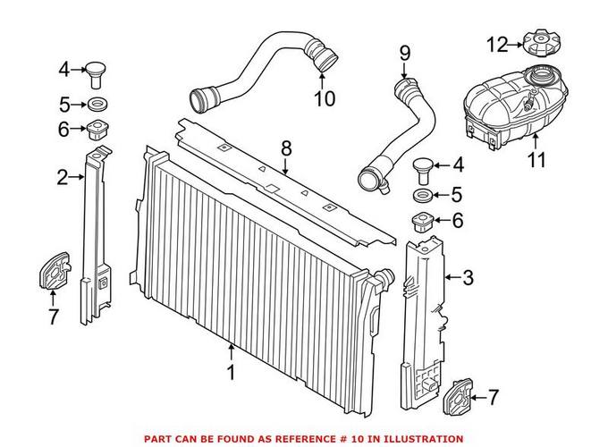 BMW Radiator Coolant Hose - Lower 17127596838